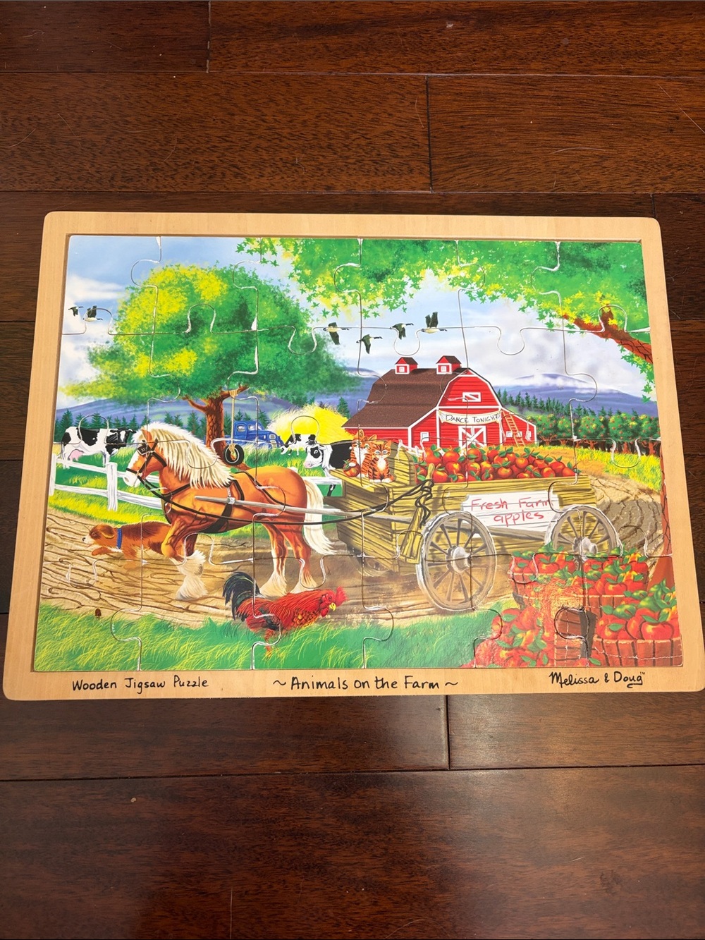 Melissa & Doug Animals on the Farm Wooden Jigsaw Puzzle - Multicolor